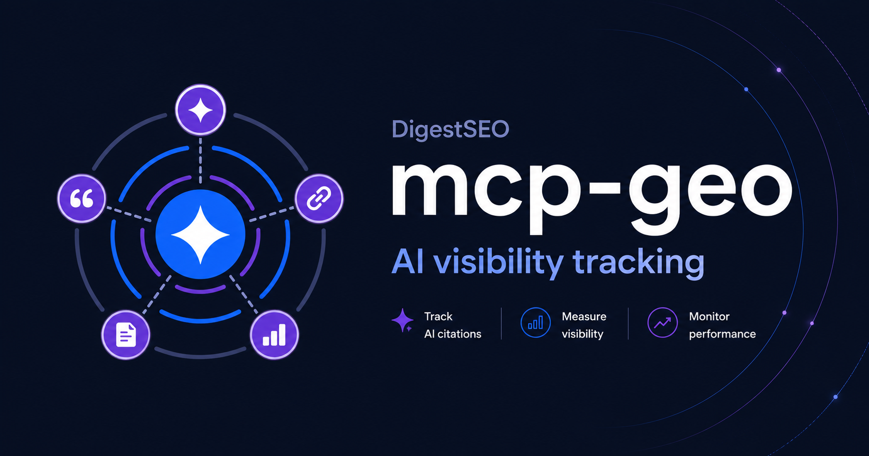 mcp-geo AI visibility tracking overview: track AI citations, measure visibility, and monitor performance